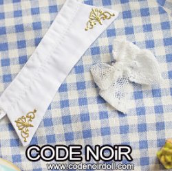 CAC000107 White Detachable Collar & White Lace Bow For 1/3 Dolls