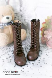 CLS000145 Chocolate Brown Leather Boots