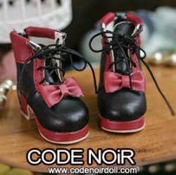 CYS000050 Black/Red Lolita Ankle Boots