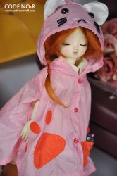 CYD000005 Pink Kitty Raincoat