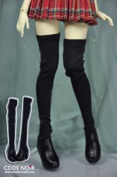 CMS000061 Black Thigh-High Stocking Boots (High Heel)