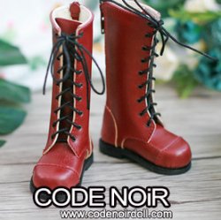 CMS000136 Brick Red Leather Boots