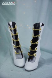CLS000120 White x Golden Chain Boots (High Heel)