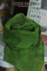 CAC000013 Green Linen Scarf