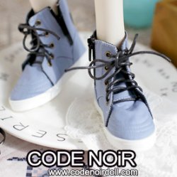CBS000053 Powder Blue Zipper Casual Shoes
