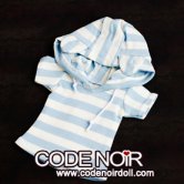-COB000042 Blue & White Striped Hoodie