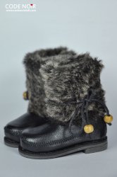 CMS000056 Black Faux Fur Boots