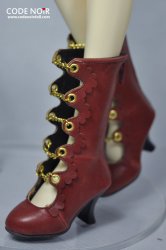 CLS000124 Red x Golden Chain Boots (High Heel)