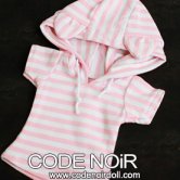 -COB000041 Pink & White Striped Hoodie