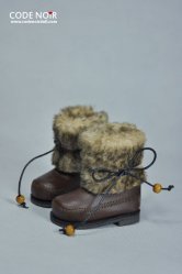 CMS000065 Chocolate Faux Fur Boots