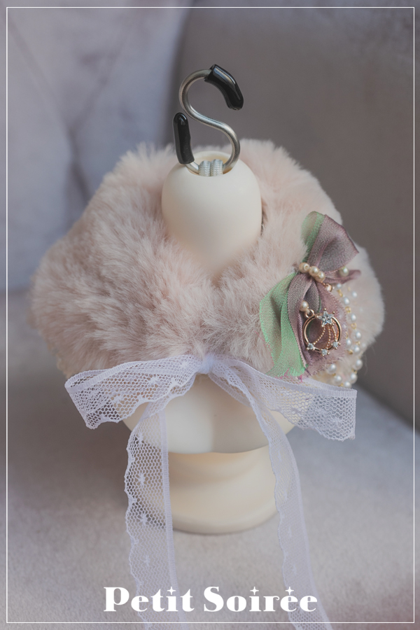 [In Stock] fur collar (Baby pink)