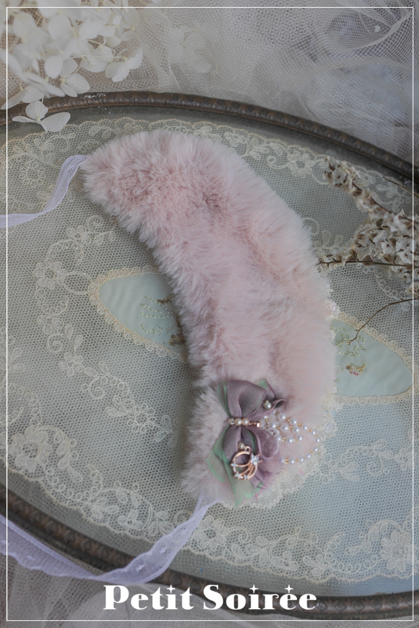[In Stock] fur collar (Baby pink)